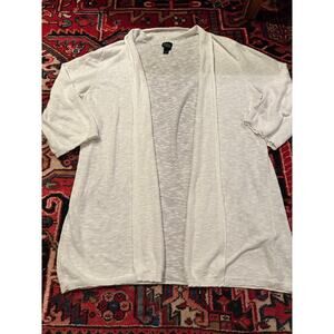 Eileen Fisher Cotton Linen Summer Open Cardigan Size XL